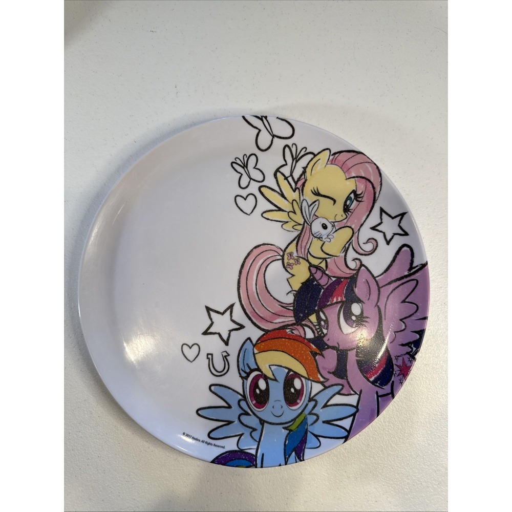 My Little Pony ZAK! Melamine Dinner Lunch Plate 2017 Collectible Rainbow Dash
